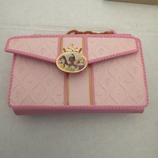 Disney Princess Purse Carry Case Pink Belle Tiana Rapunzel Toy With Mirror