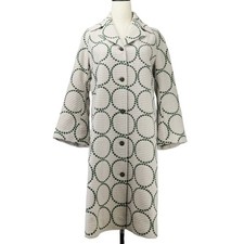 mina perhonen Tambourine Grande Corduroy Long Coat, Light Gray/Green Women USED