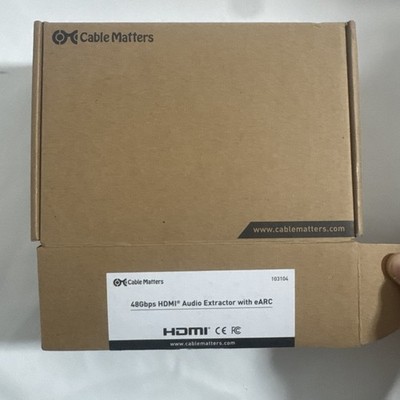 Cable Matters HDMI 2.1 Audio Extractor with eARC, Dolby Atmos, DTS  ONE CABLE