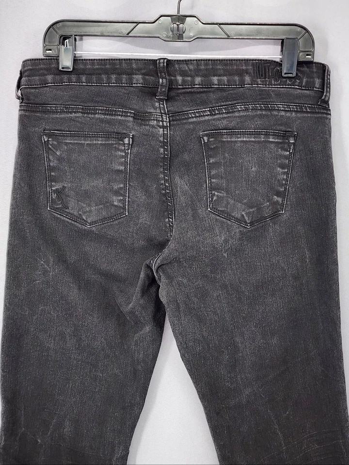 KUT From The Kloth Jeans Womens 10 Gray Farrah Baby Bootcut Stretch Denim - Image 4 of 4