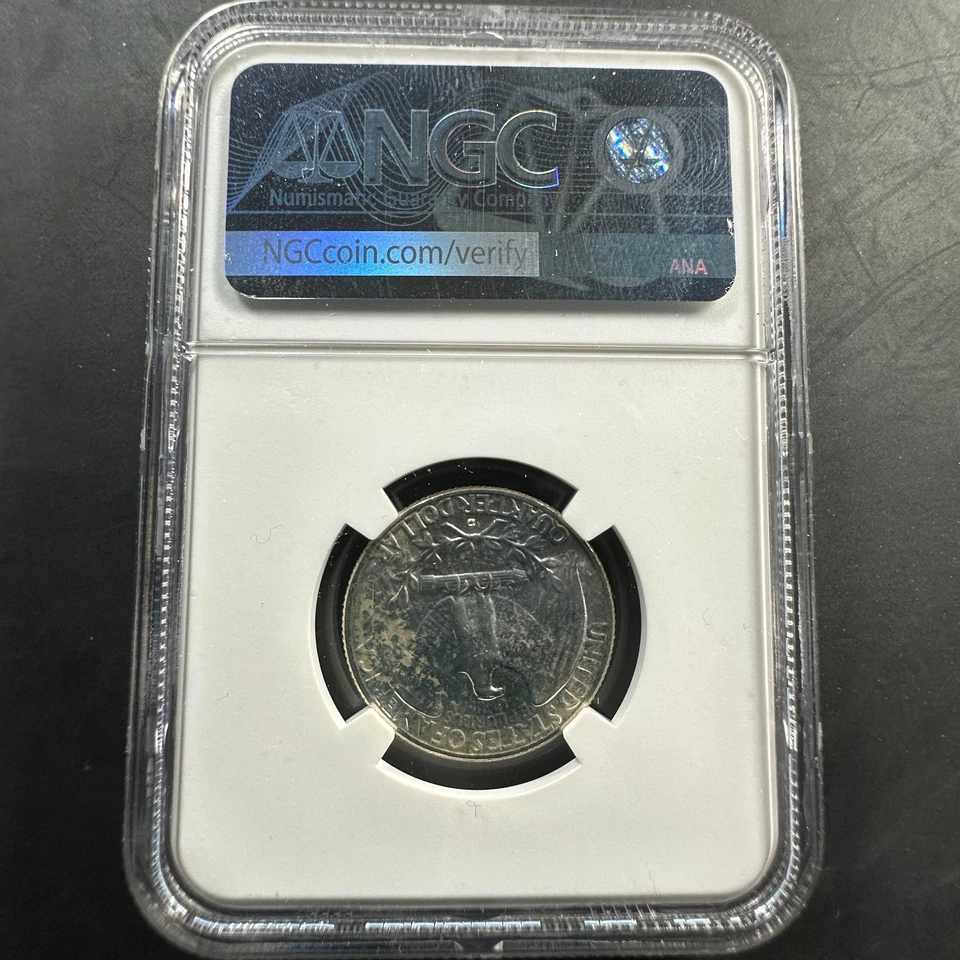 1962-D 25C SILVER Washington Quarter, NGC MS64 (85655) - Image 2 of 2