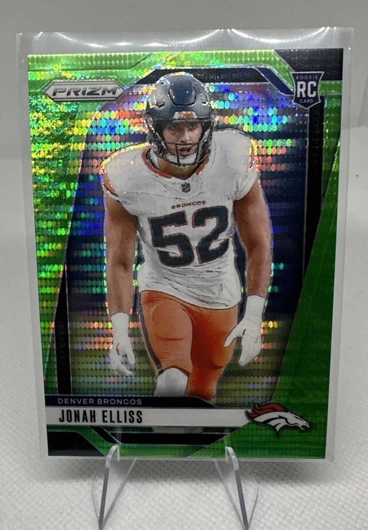 2024 Panini Prizm - Rookies Jonah Elliss #356 Neon Green Pulsar Prizm (RC)