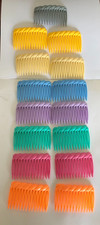 Lot of 15 Vintage Side Multi colors Combs Scalloped Hair 3"
