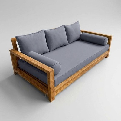 Style 3 Twin Pipe Trim Daybed Mattress Cushion Bolster Complete Set AD001