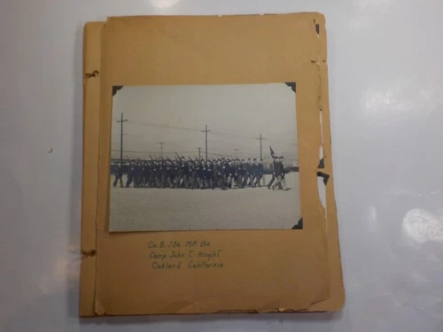 WW2 Photo Album 175 Photographs Military Police Soldiers Rifles Cars WW II WWII