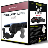 Schwenkbare AnhäNgerkupplung für Audi Q3 06.2018-Jetzt Typ F3B Vapos NEU