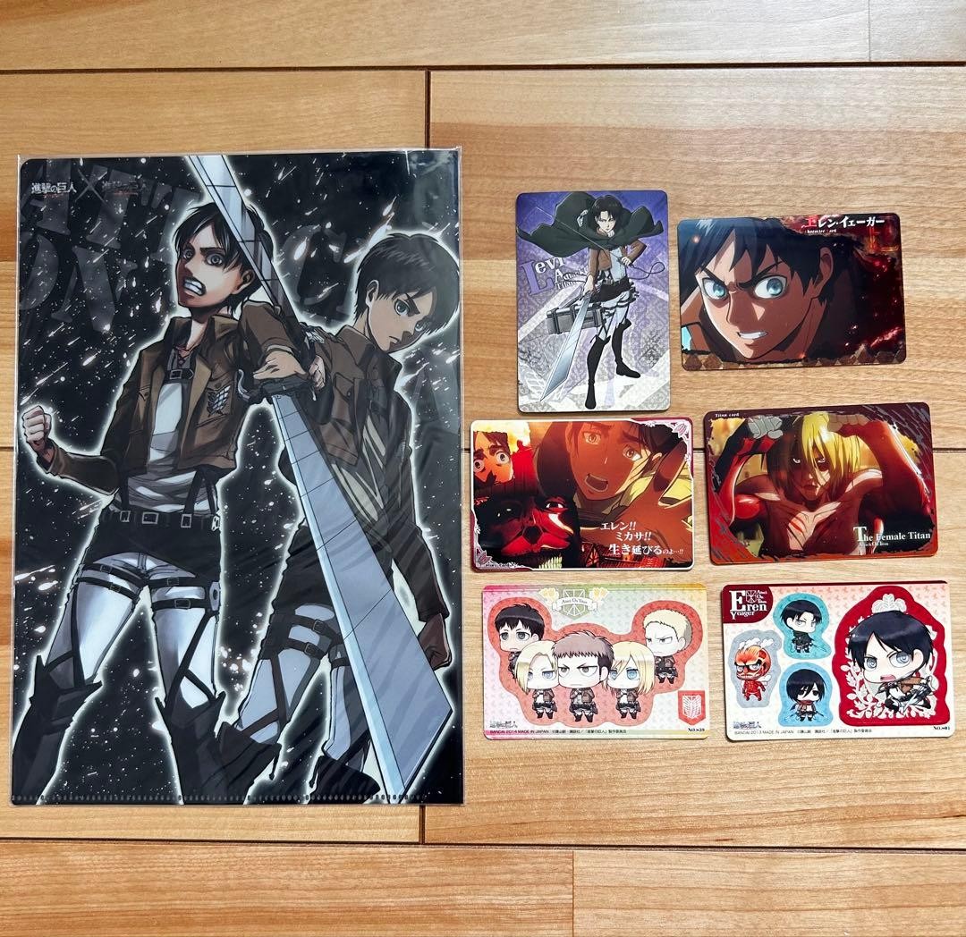 Attack on Titan Clear File Card & Seal Set Eren Levi