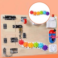 Busy Board DIY Early Education Gear Accessory for Kids 1-3 Years Old