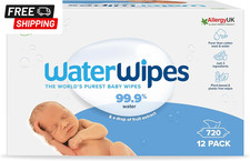 Waterwipes 720 Pack, Biodegradable Baby Wipes, 99.9% Water Based Wet Wipes, Unsc