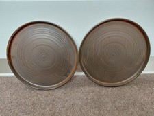 Genware Terra Porcelain Rustic Copper Presentation Plates 26cm x 2