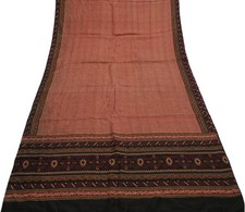 Sushila Vintage Indian Saree 100 Pure Silk Printed Soft Craft 5 Yard Fabric