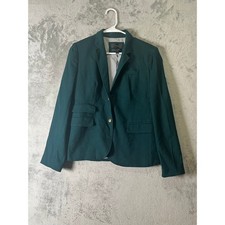 J.Crew Schoolboy Blazer Women s Size 6 Green Wool Blend Preppy Career Jacket