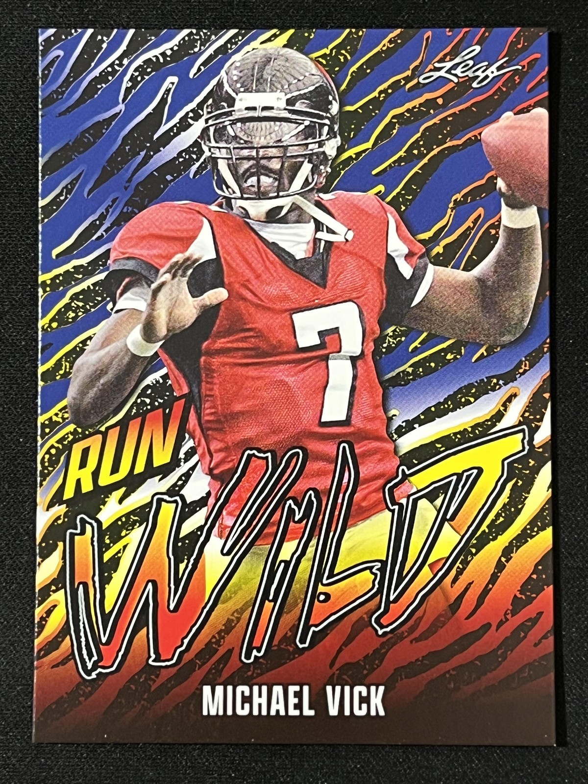 2024 Leaf #RW-7 Michael Vick Run Wild Blue Atlanta Falcons