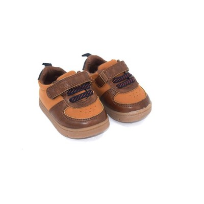 Carters ''Everystep Kyle'' Kids Tan Brown Hook and Loop Sneakers Shoes Size 2M