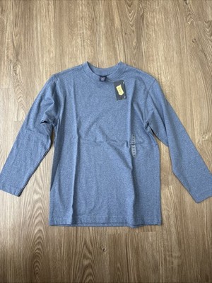 Class Club Boys Size 10 Long Sleeve Cotton Tee Blue NWT