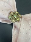 Pretty Pastel Cabochons Scarf Slide Ring Clip Stretch Ring Western Wear Country — photo 1