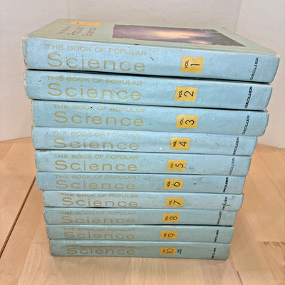 The Book of Popular Science Complete 10 Volume Hardcover Set 1963 Grolier