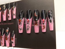handmade halloween press on nails