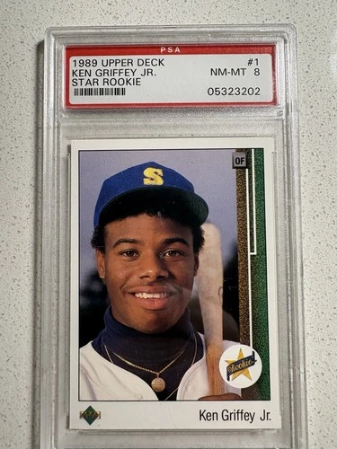 Upper Deck 1989 Ken Griffey Jr. Star Rookie #1 PSA 8 Seattle Mariners Baseball
