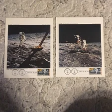 First Day Of Issue Stamps Moon Landing Set Of 2
