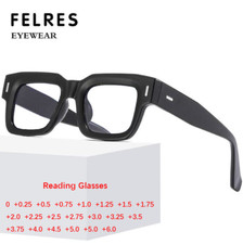 Thick Frame Blue Light Blocking Reading Glasses For Men Women Clear Lens Glasses