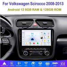 9"Android Autoradio 8+128G CarPlay GPS Navigation BT DSP Für VW Scirocco 2008~13
