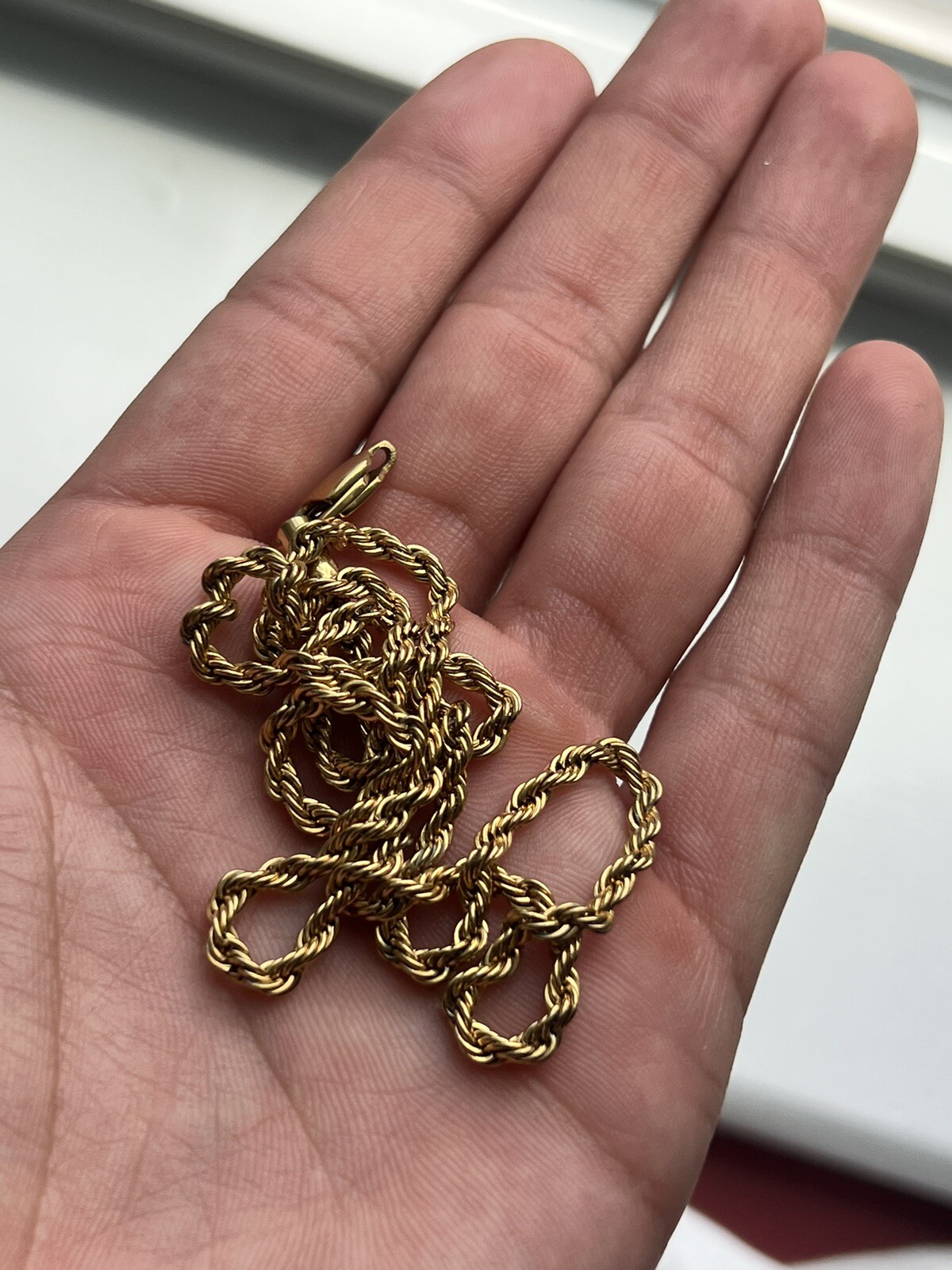 Gold Gods 18K Gold Plated Rope Chain 20” Gem