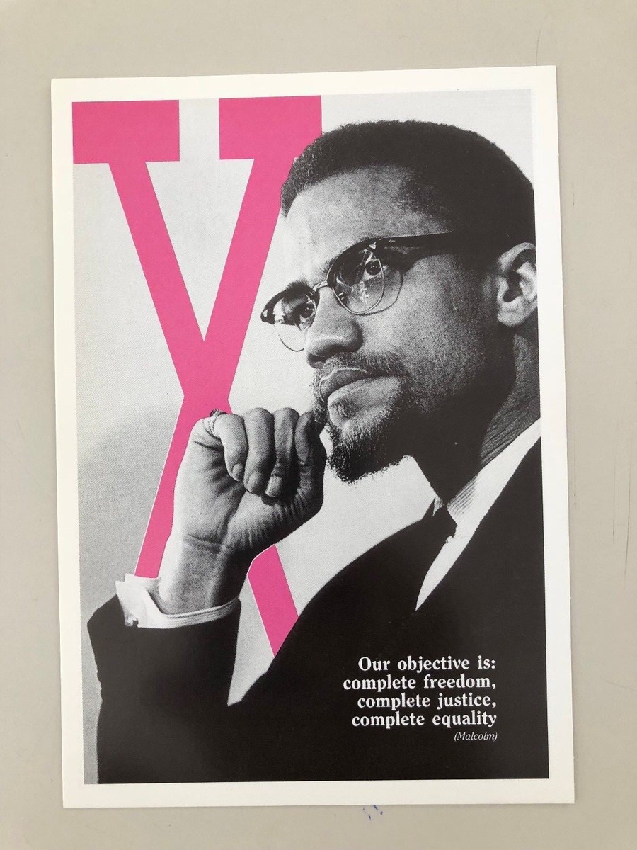MALCOLM X,RARE AUTHENTIC 1993 POSTCARD | eBay