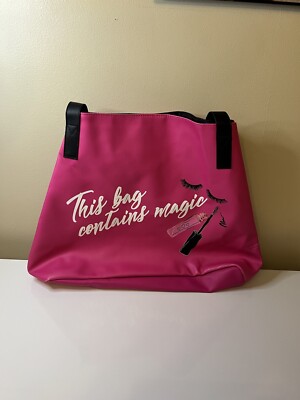 Sally Marvelous makeup large Pink tote beach bag Handbag