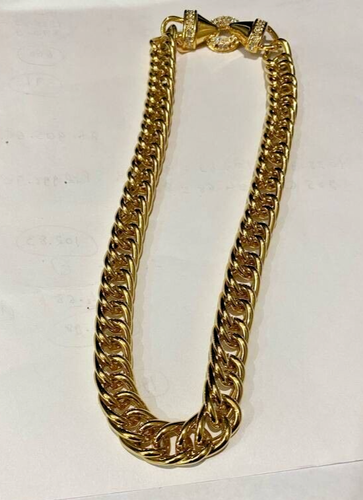Signed Nolan Miller Yellow Gold Plated Necklace - Picture 2 of 5