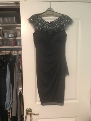 dark grey evening dress