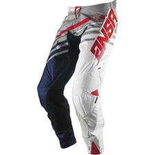 Answer Racing Alpha Off-Road MX Motocross Pants Grey/White/Navy Blue Men's 30
