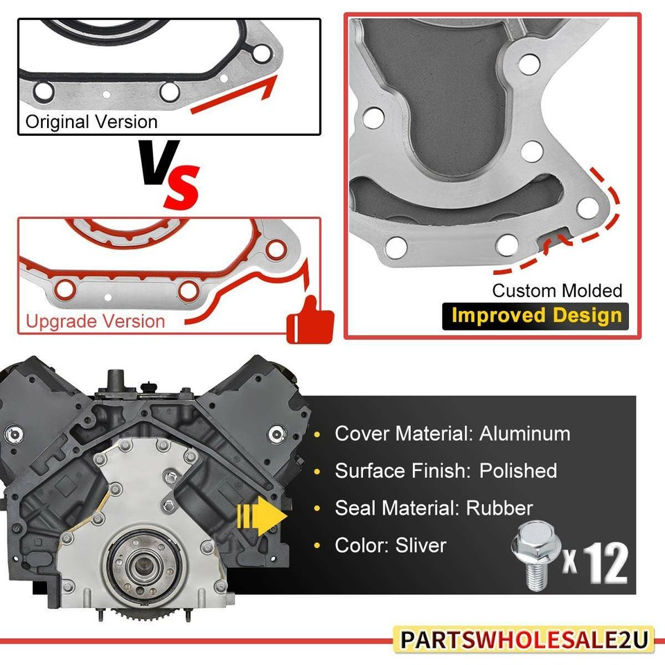 Rear Main Seal Kit for Chevy Silverado GMC Sierra Buick Cadillac 635518 ...