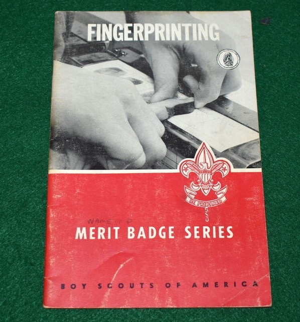 BOY SCOUT 1965 FINGERPRINTING MERIT BADGE BOOK EBay