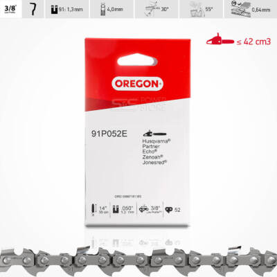 Oregon Sägekette 91P052E Ersatzkette 3/8'' 52TG 1,3mm 35cm Dolmar Husqvarna Solo