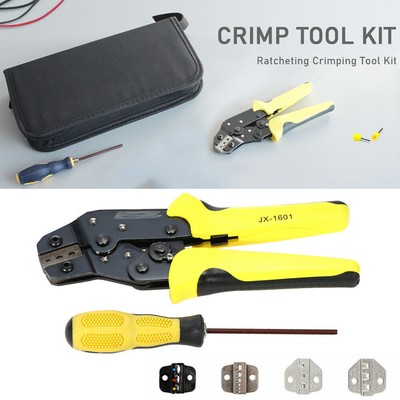 Ratcheting Crimper Tool Professional Crimping Tool Wire Crimpers Insulated Wire Terminals Connector Ratcheting Crimper Tool 26-10AWG Yellow Ratcheting Crimper Tool Professional Crimping Tool Wire Crimpers Insulated Wire Terminals Connector Ratcheting Crimper Tool 26-10AWG Yellow
