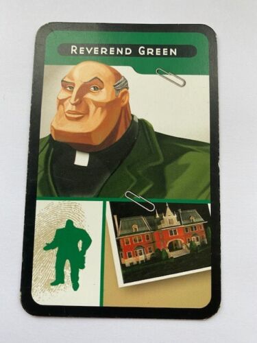 Cluedo 2003 Spare Replacement Cards Reverend Green - Picture 1 of 1