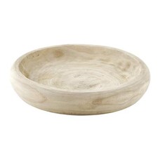 Wood Serving Bowl Hand Carved Paulownia Wood Fruit Bowl/Wood Decor 11.5" Larg...