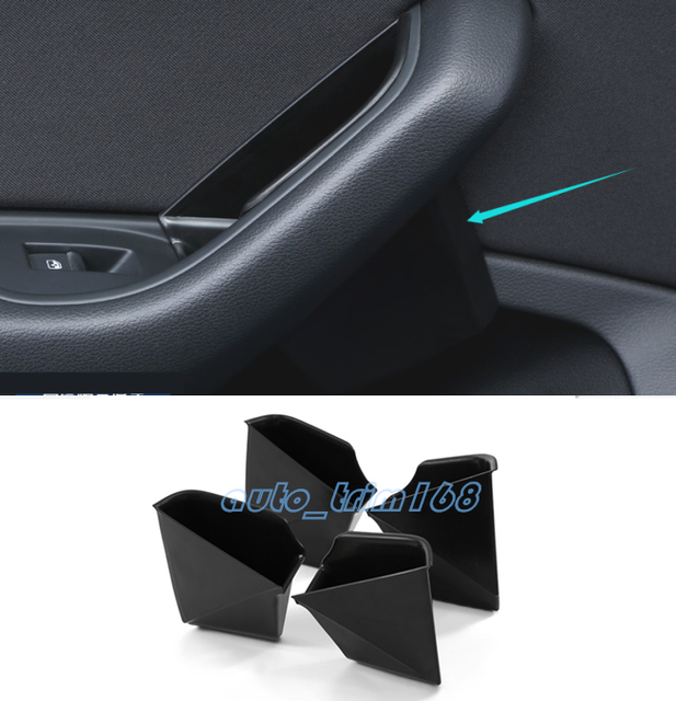 4PCS Interior Car Side Door Storage Organizer Holder Box For Audi A4 B9