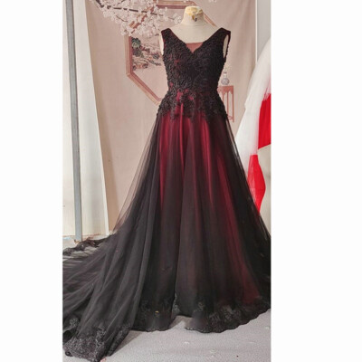 navy blue dress for ladies Navy Blue A-Line V-Neck 3/4 Lace Sleeves Mother of the Bride Dress main image 1