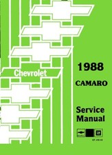 1988 Chevrolet Camaro Shop Service Repair Manual Engine Drivetrain Electrical OE