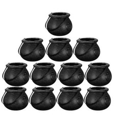 12 Pcs Halloween Candy Kettle Container Decorations Bucket Mini Cauldron Child