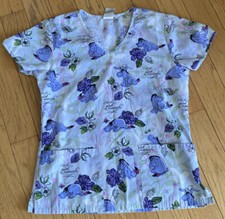 Disney Scrub Tops-XS Eeyore 1 Small-Tinker Bell Two Pockets Box B 9 Not A Lot