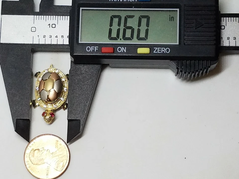 Oferta COL Tortuga 14k Colgante Buena Suerte Tortuga Madre Bebé Regálale 1” Foto 3 de 4