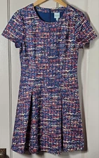 Plenty Tracy Reece Dress Women Sz 2 Multicolor Skater Fit-n-Flare Anthropologie 