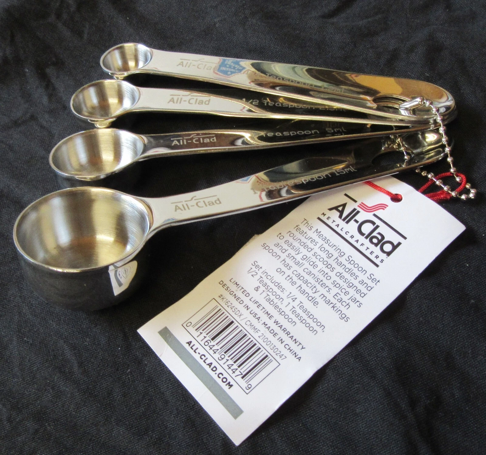 All-Clad 4-Piece Stainless Steel Measuring Spoons Set Brand New
Opens in a new window or tab