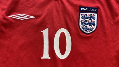 ENGLAND 2002 2004 AWAY SHIRT JERSEY UMBRO #10 OWEN sz M MEN | eBay