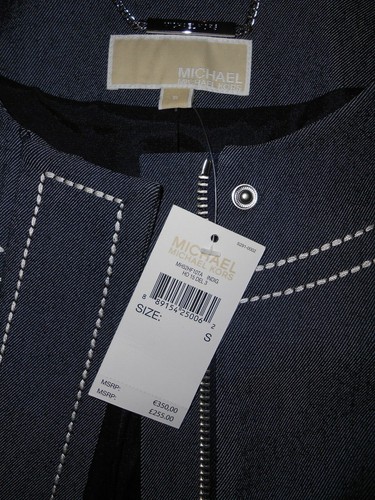 New MICHAEL KORS blue denim effect coat SMALL RRP £255 - Picture 4 of 7