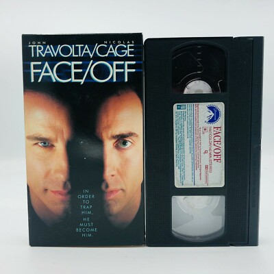 Face Off, John Travolta, Nicolas Cage, 1997, VHS