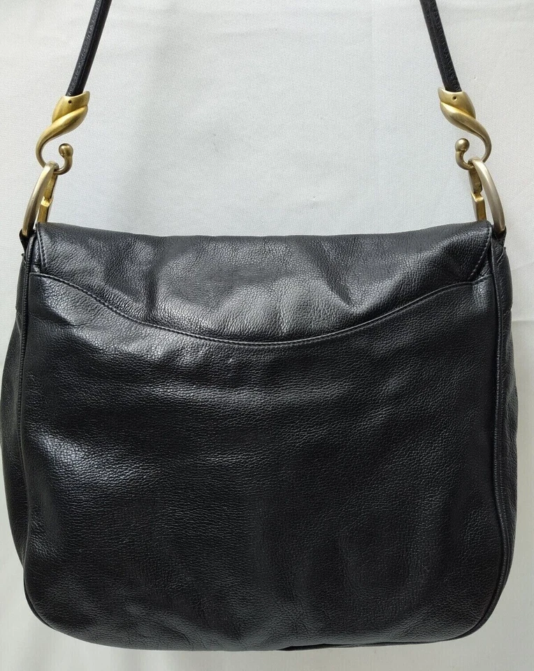 Bolso Bandolera De Vecchi by Hamilton Cuero Negro - De Colección Hecho en Italia Foto 2 de 4